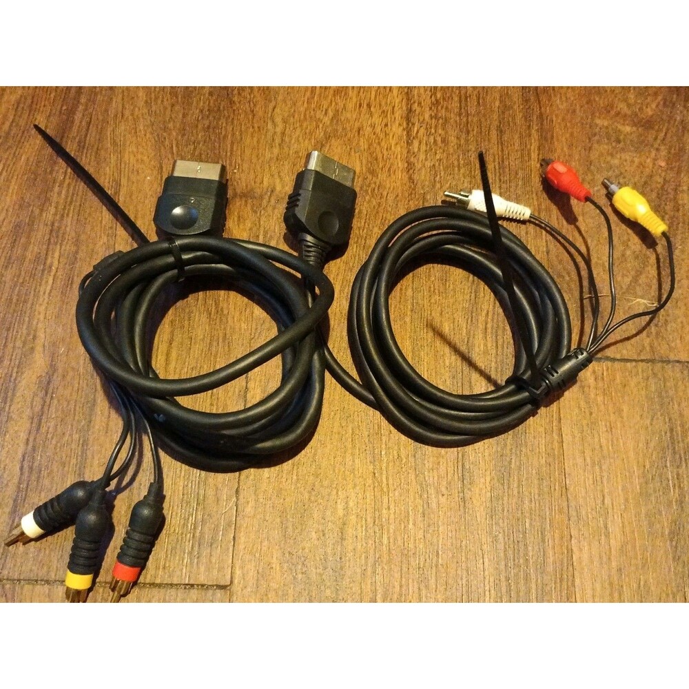 Original Microsoft Xbox (OEM/Unbranded) A/V Cable Lot Of 2.
